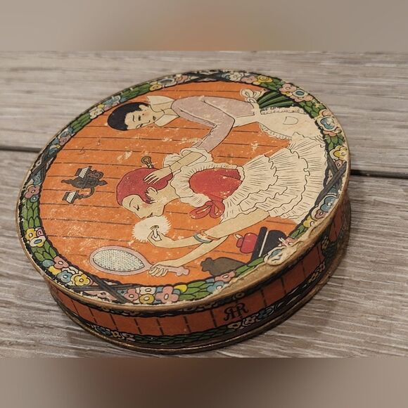 Vintage Japanese compact box, Three Flowers Face Powder Box COMPACT - Picture 2 of 3